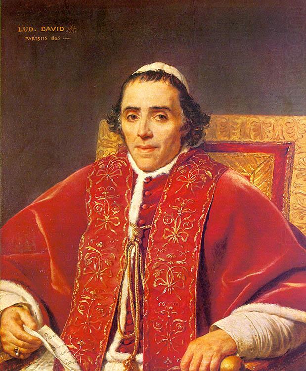 Portrait of Pope Pius VII_2, Jacques-Louis  David